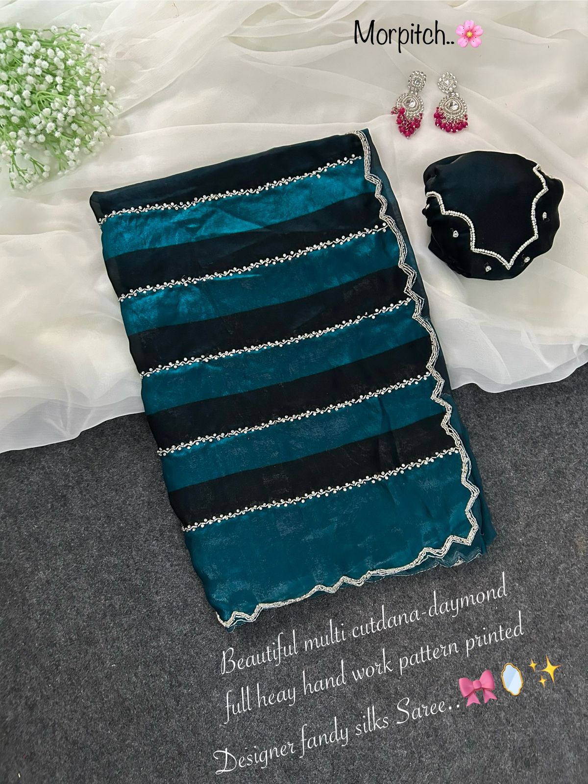 Trendy Cutdana Raymond work trendy duel colour saree