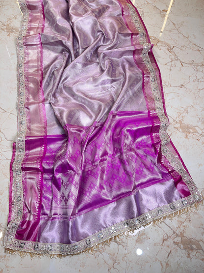 Maharani collection Banarasi tissue Soft silk saree
