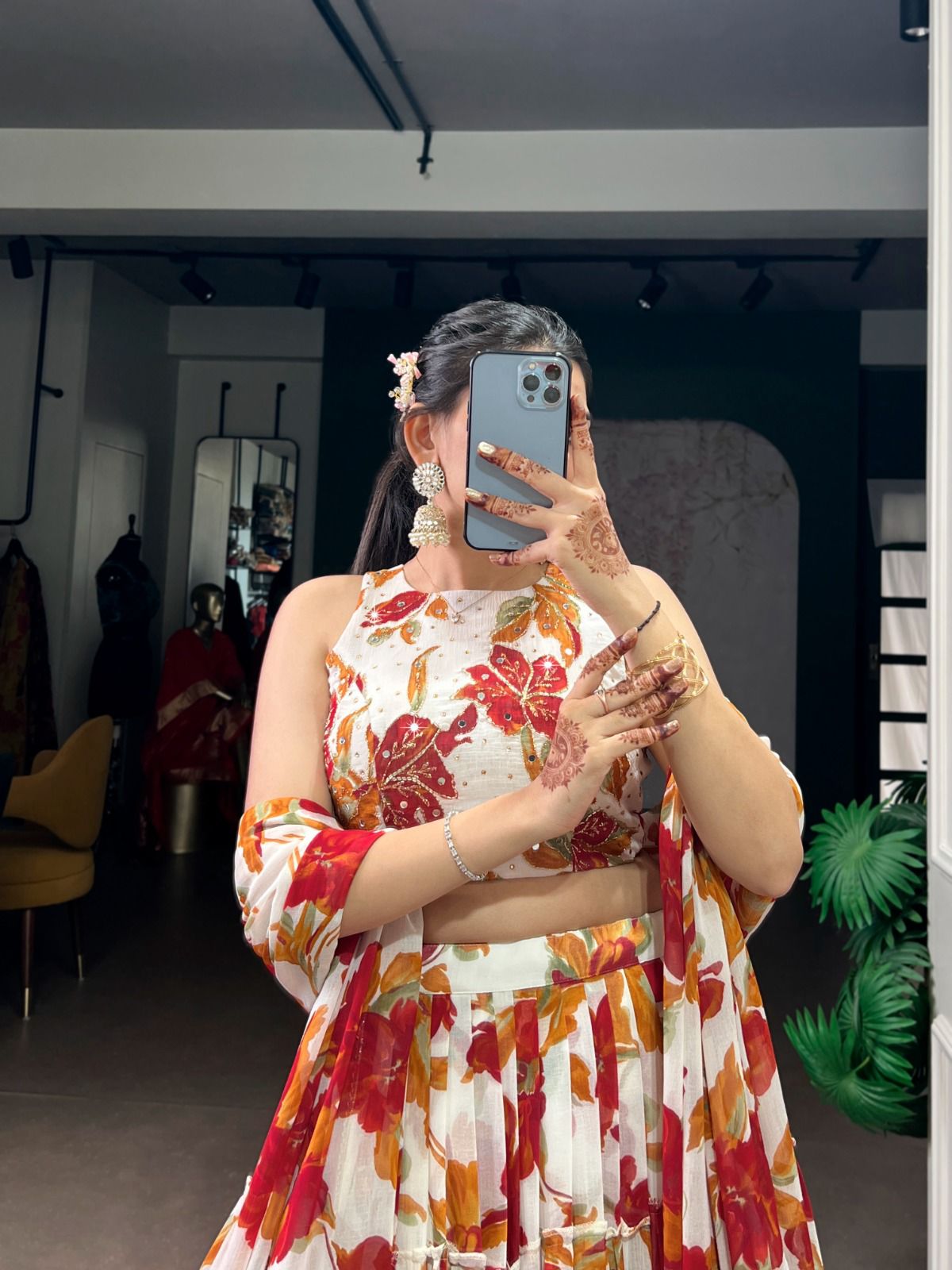 Marble wedding look Desginer lehenga