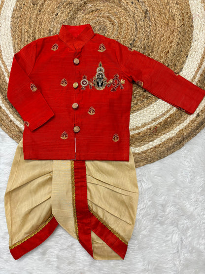 Boys dhothi with kurta sets with handwork s