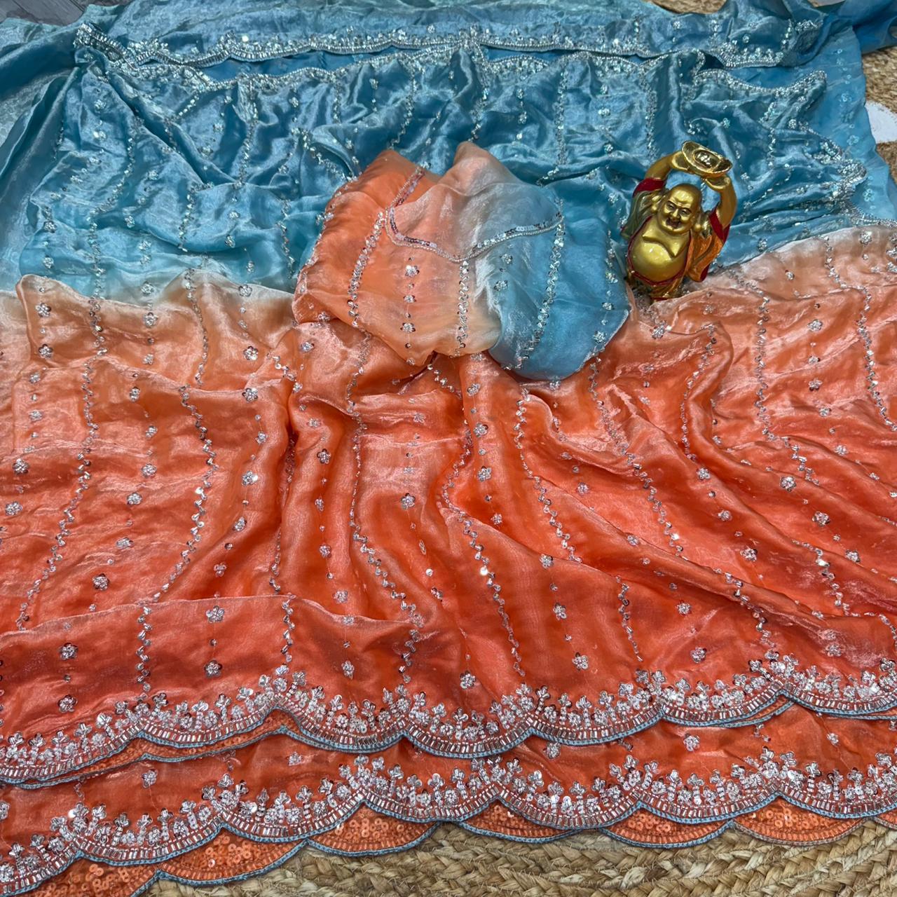 Luxurious and glamorous hand work saree