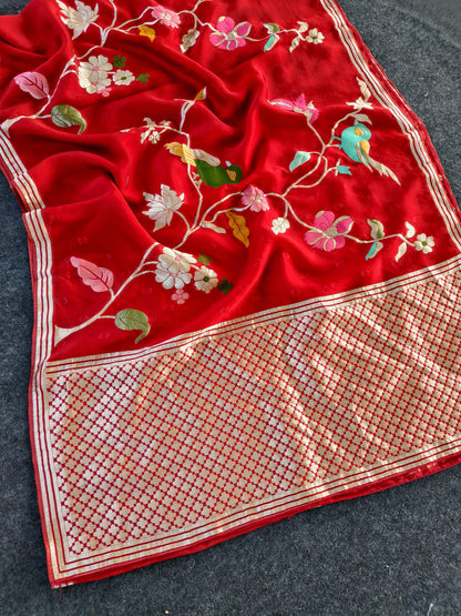 Paper silk Vintage vibe paper silk saree