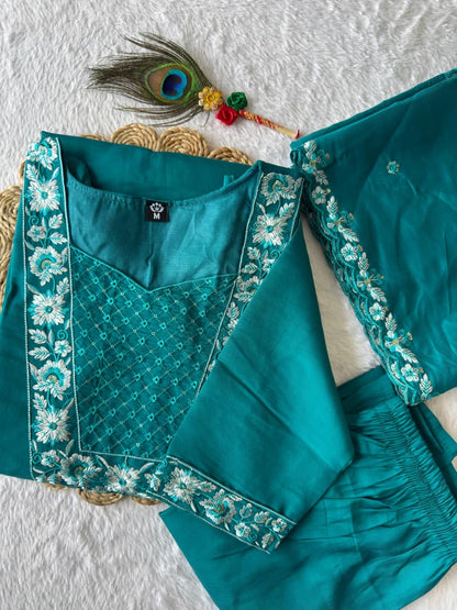 Office wear Roman Silk Kurti sets 🔆