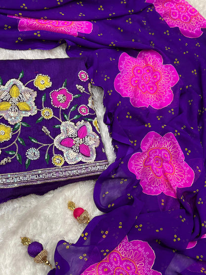 Budget Heritage Bandhej Saree with Handcrafted Elegance ✨