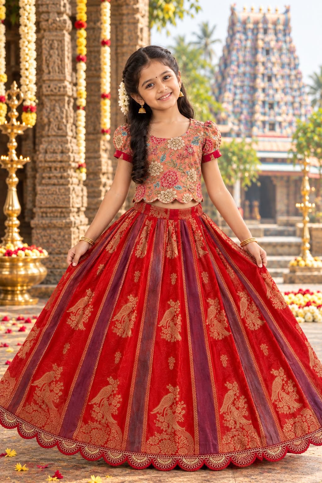 Kids cute georgette traditional sets