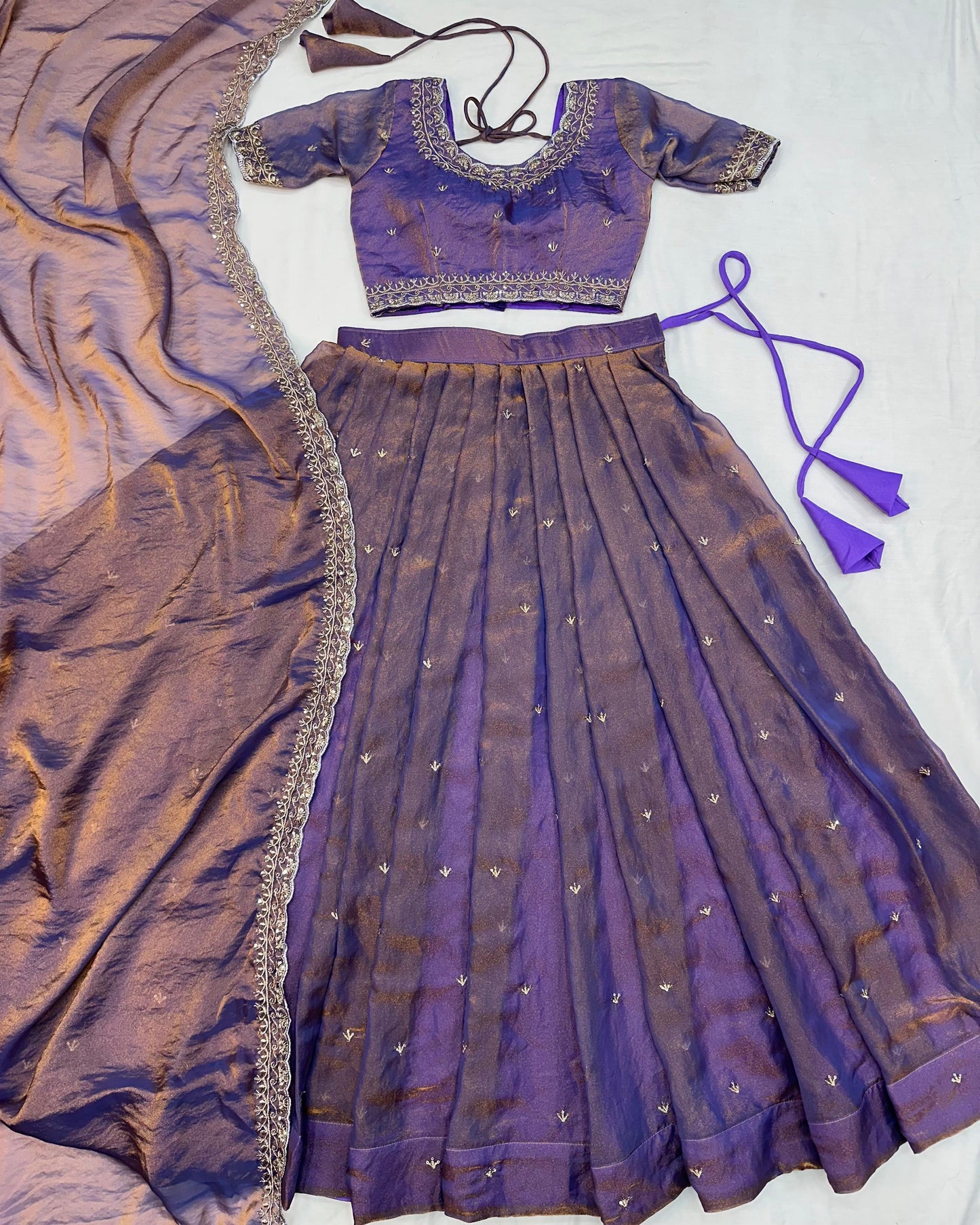 Sankranthi special Tisuue silk Lehengas