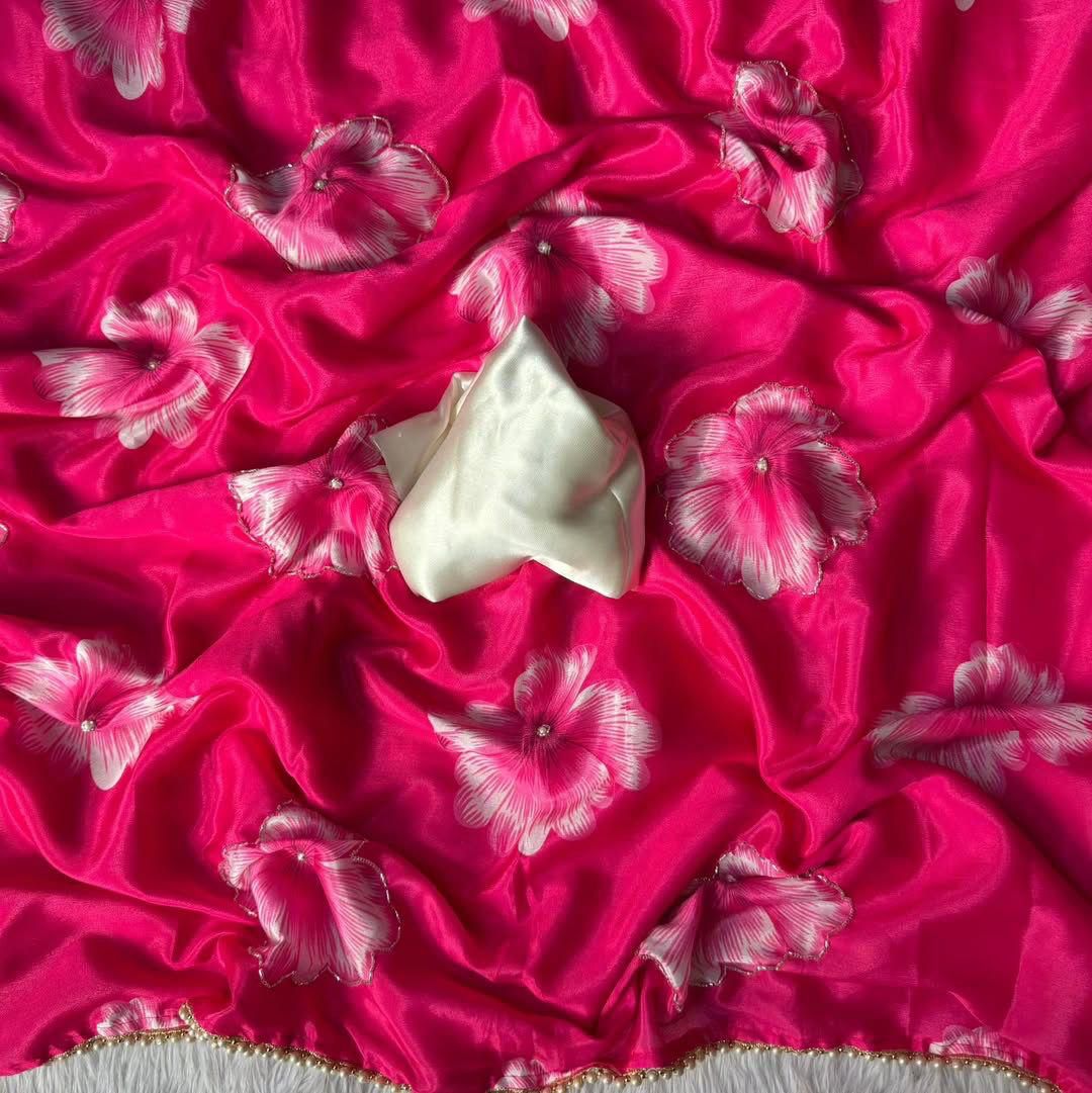 Hand work Soft Chinnon Silk buget friendly