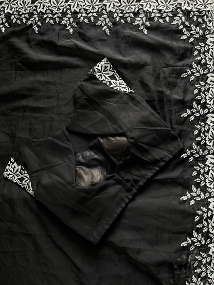 Tabi silk saree with stitched Blouse for party 🎉