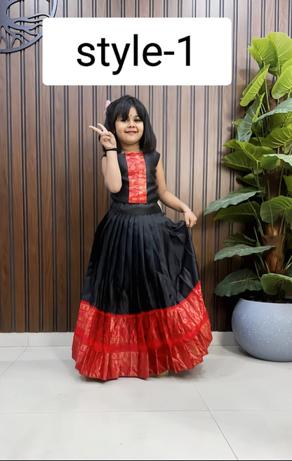 Kids 3 in one model cute gown sets