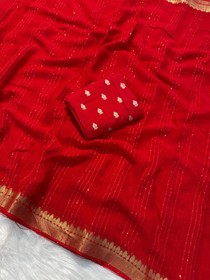 Budget Viscose Georgette trendy saree