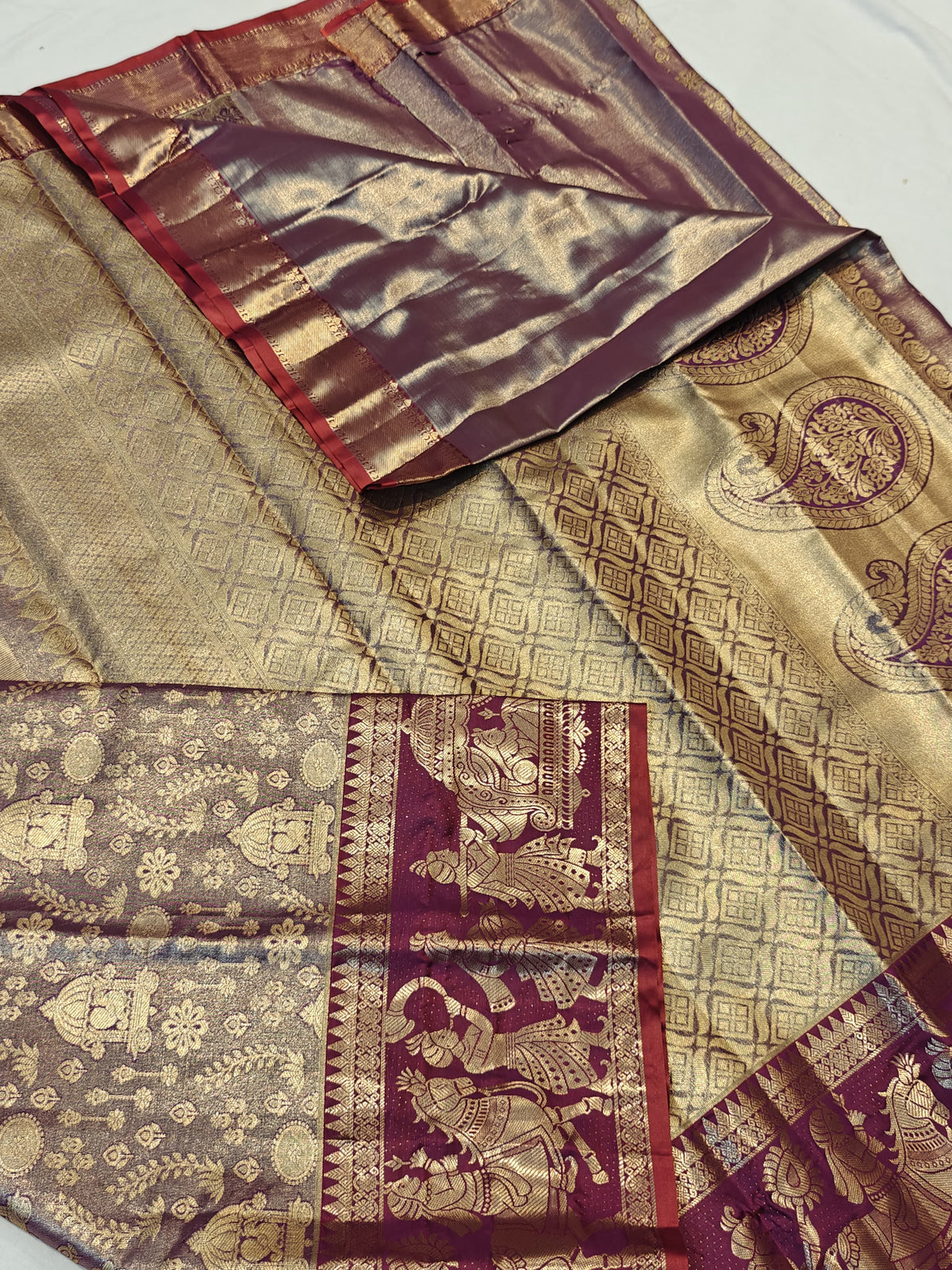 Semi kanchi Pattu traditional festival saree