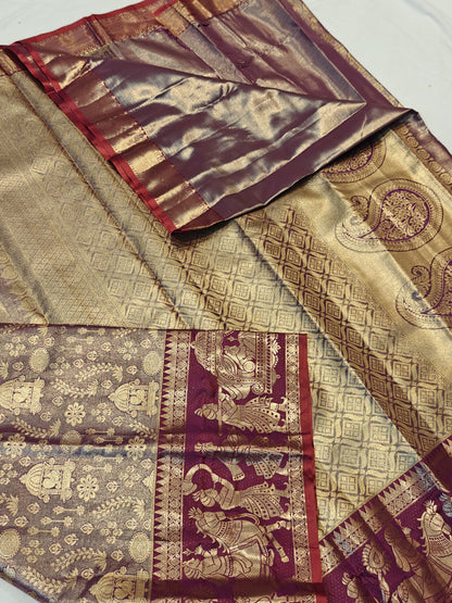 Semi kanchi Pattu traditional festival saree