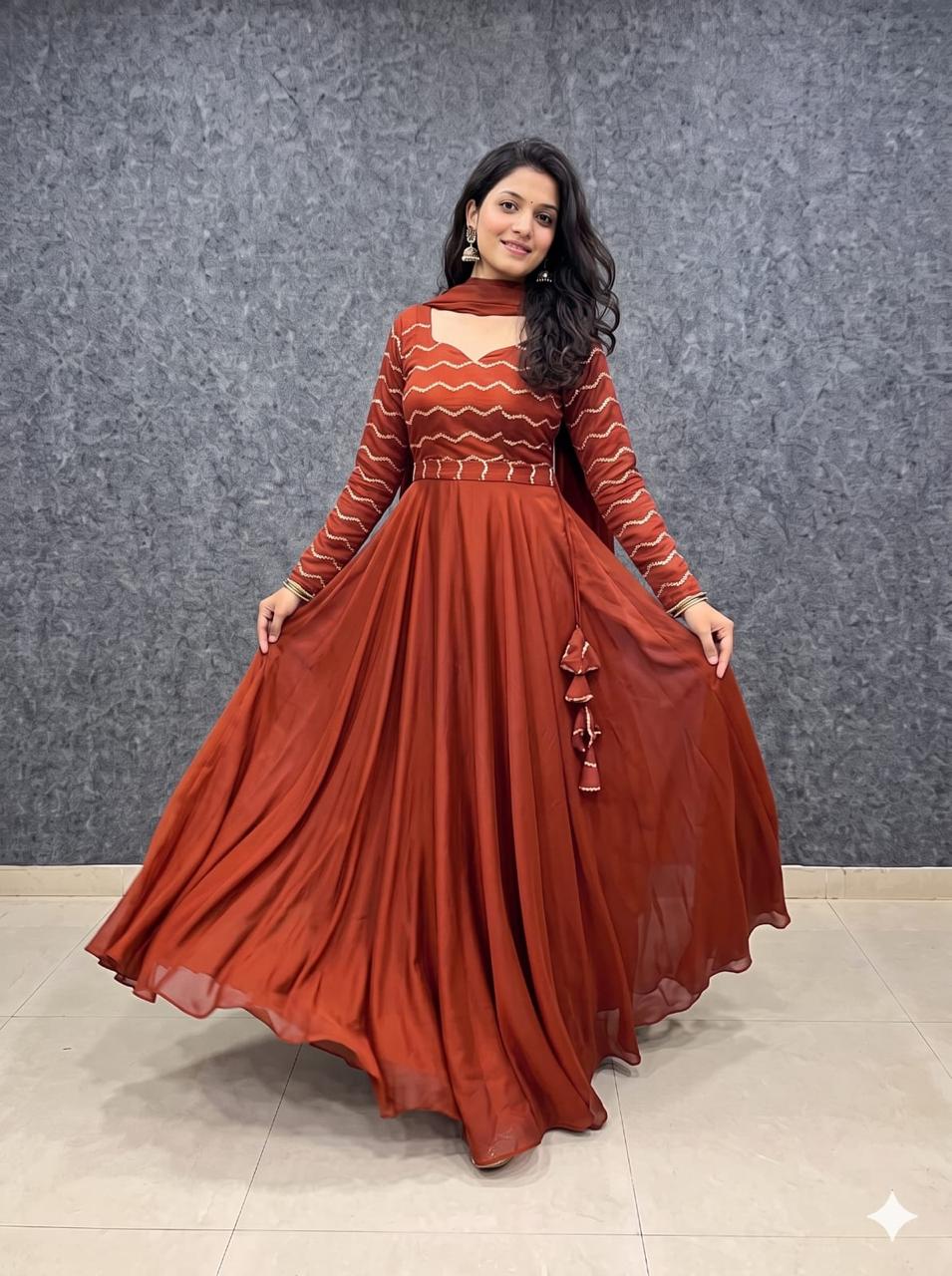 Rangoli silk cafe gowns