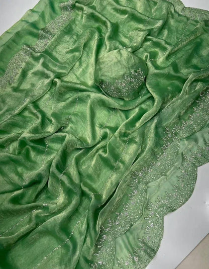 Chiffon work saree