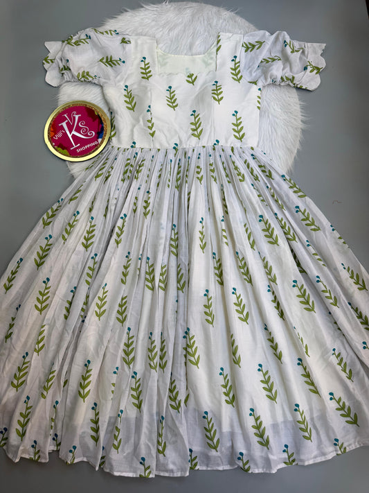 Mul cotton leaf summer cafe gowns