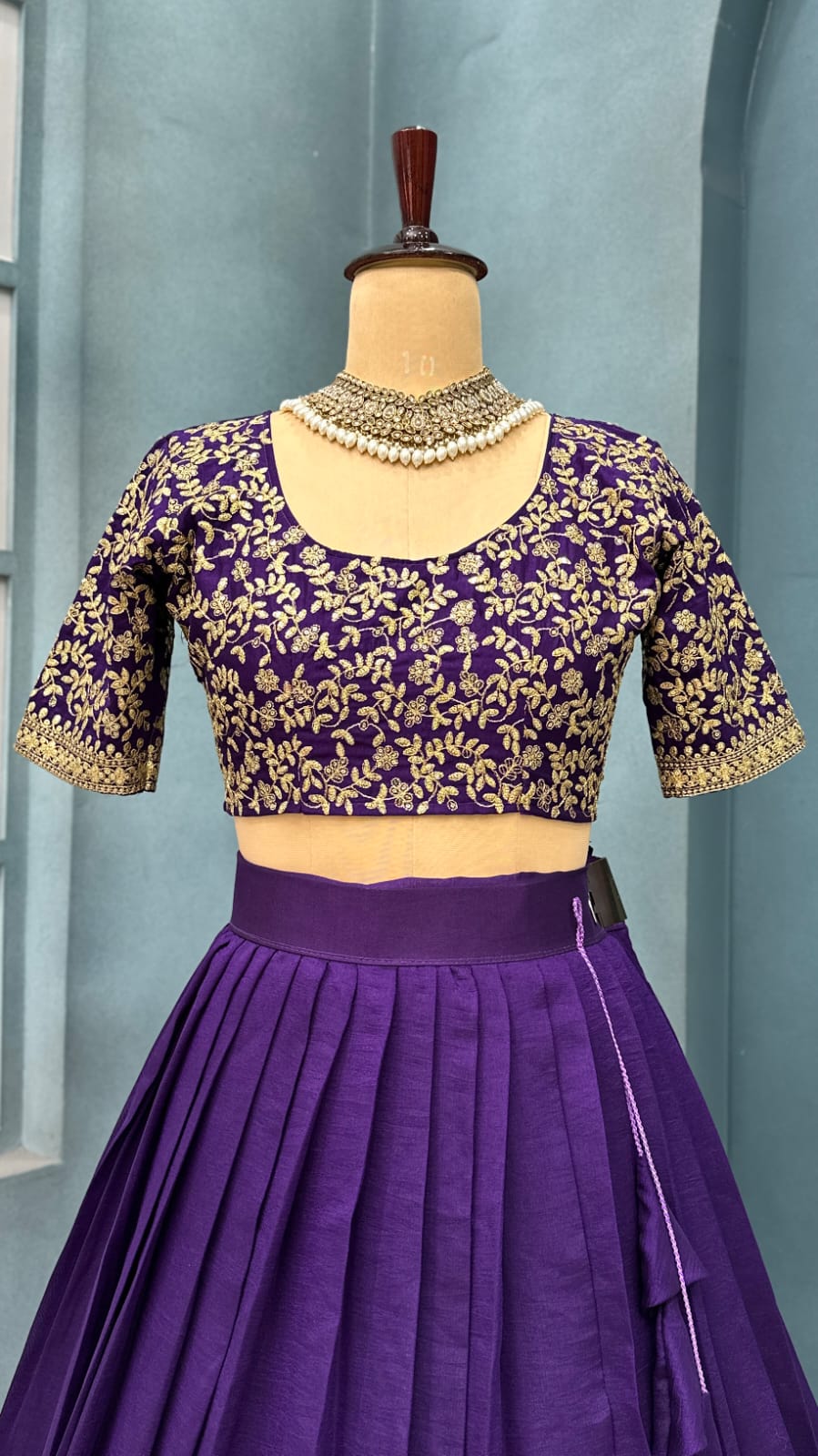 Vichitra silk Designer lehenga