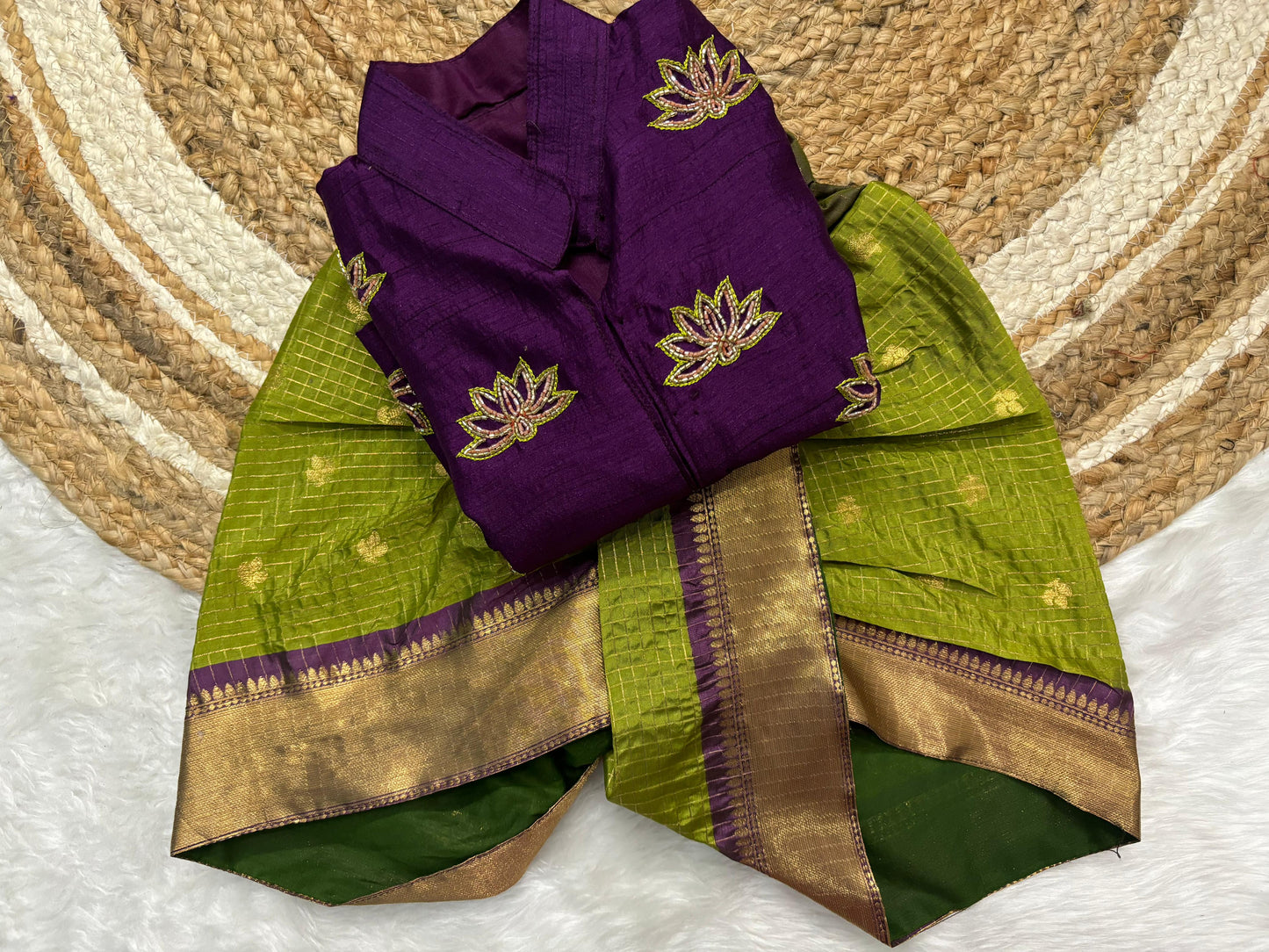Boys cute festival style dhoti with kurta sets