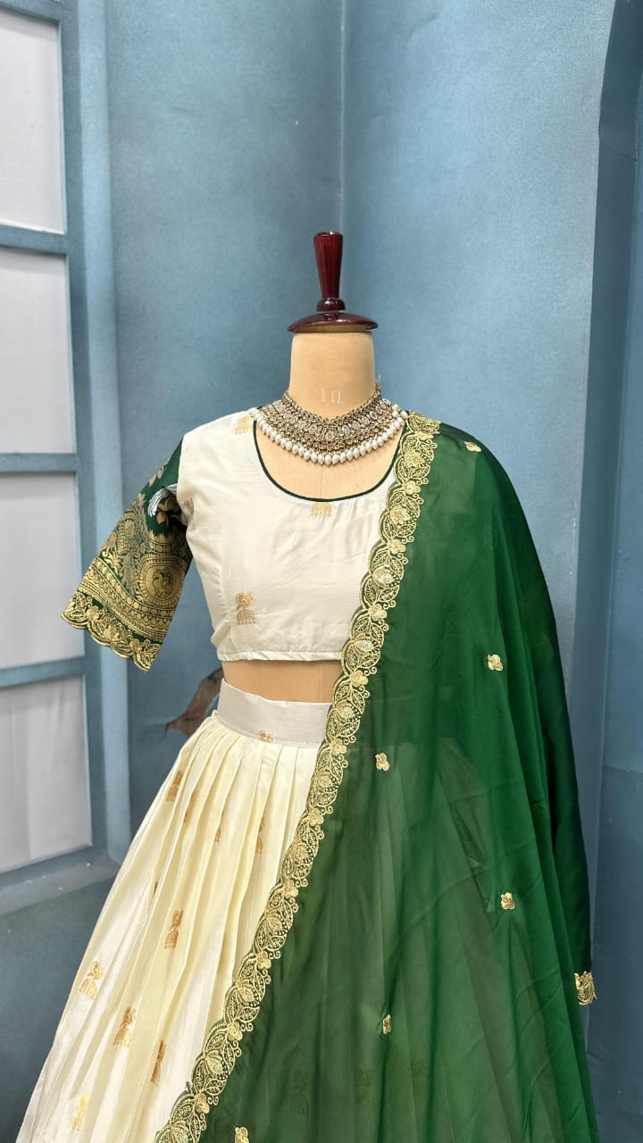 PREMIUM PURE KANJIVARAM SILK LEHENGA