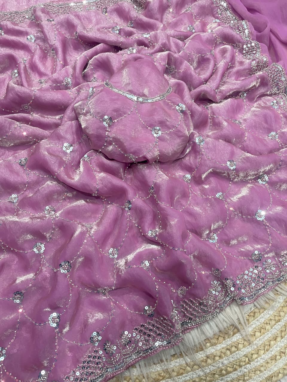 Fendy party luxe beads sarees