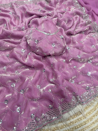 Fendy party luxe beads sarees