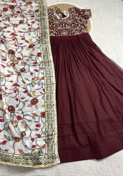Trending Maggam work soft georgette gowns