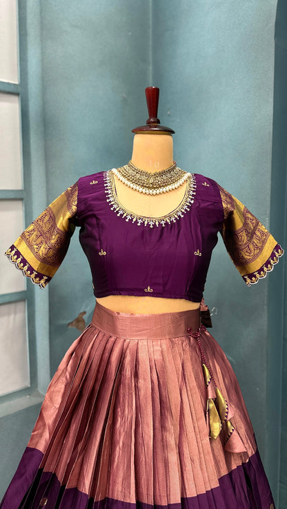 Kanjipuram tissue silk Designer Lehenga