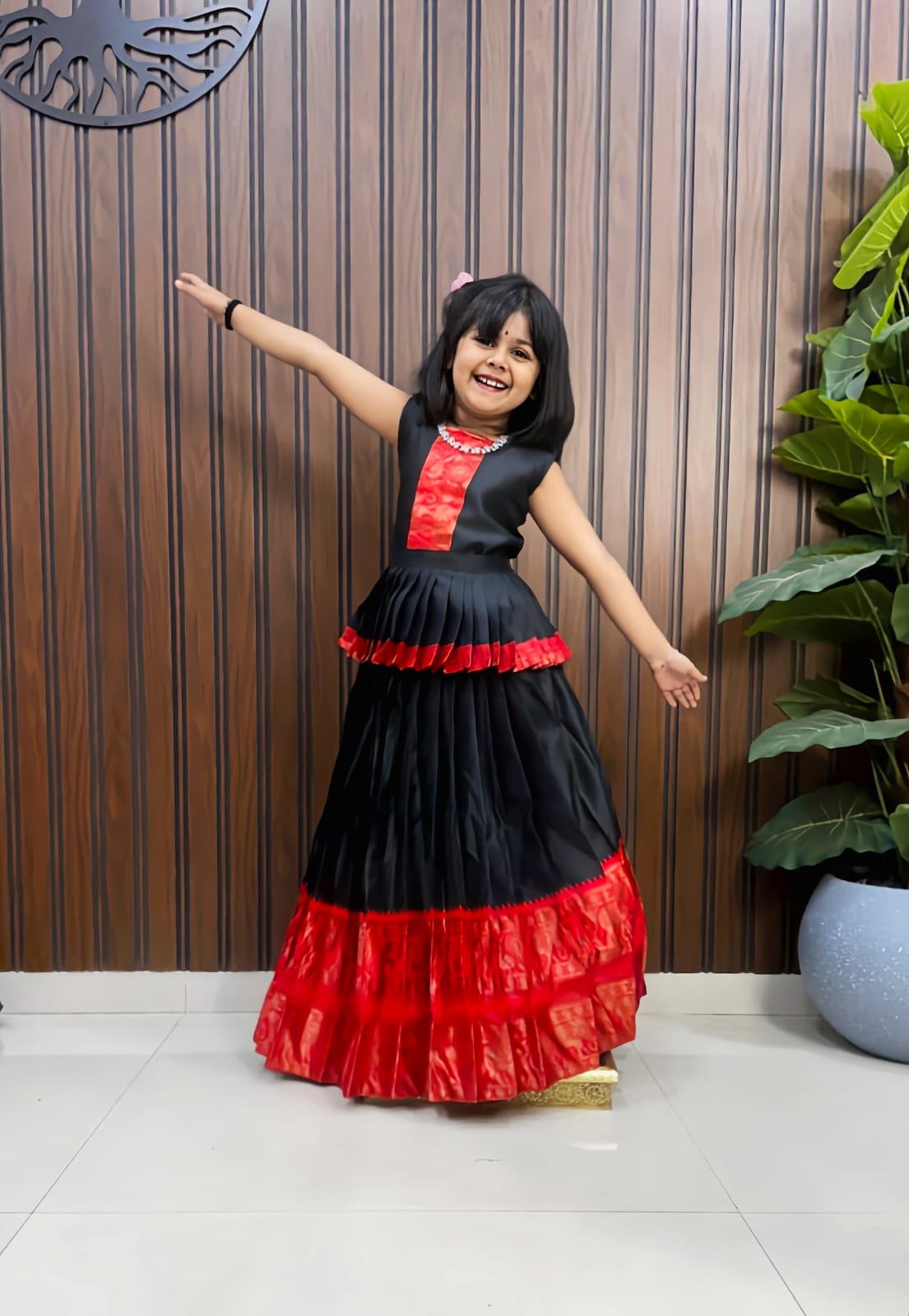 Kids 3 in one model cute gown sets