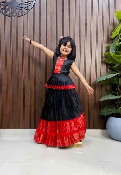 Kids 3 in one model cute gown sets