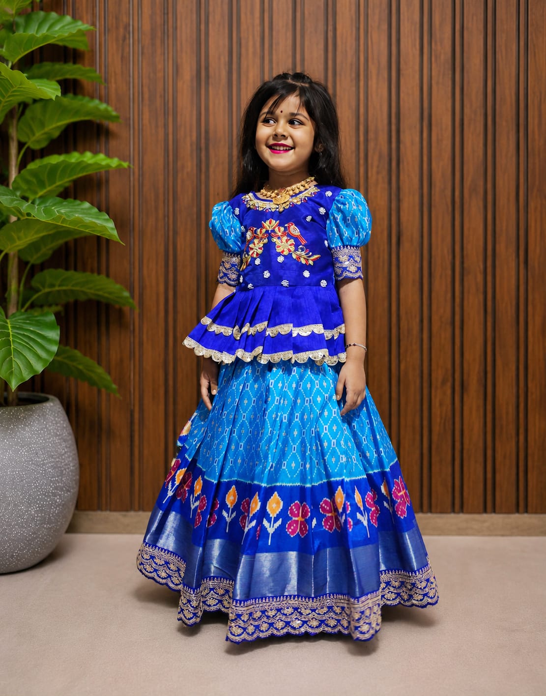 Kids ikkat style cute wear sets