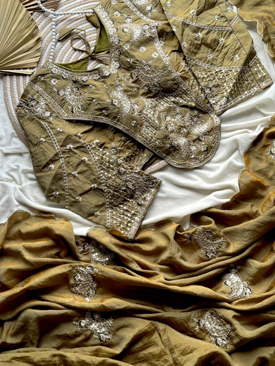 Sana Pro Silk with Masterpiece Coding Work with stitched blouse