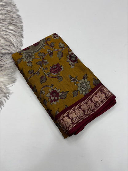 Budget friendly Kalamkari Dola
Silk saree