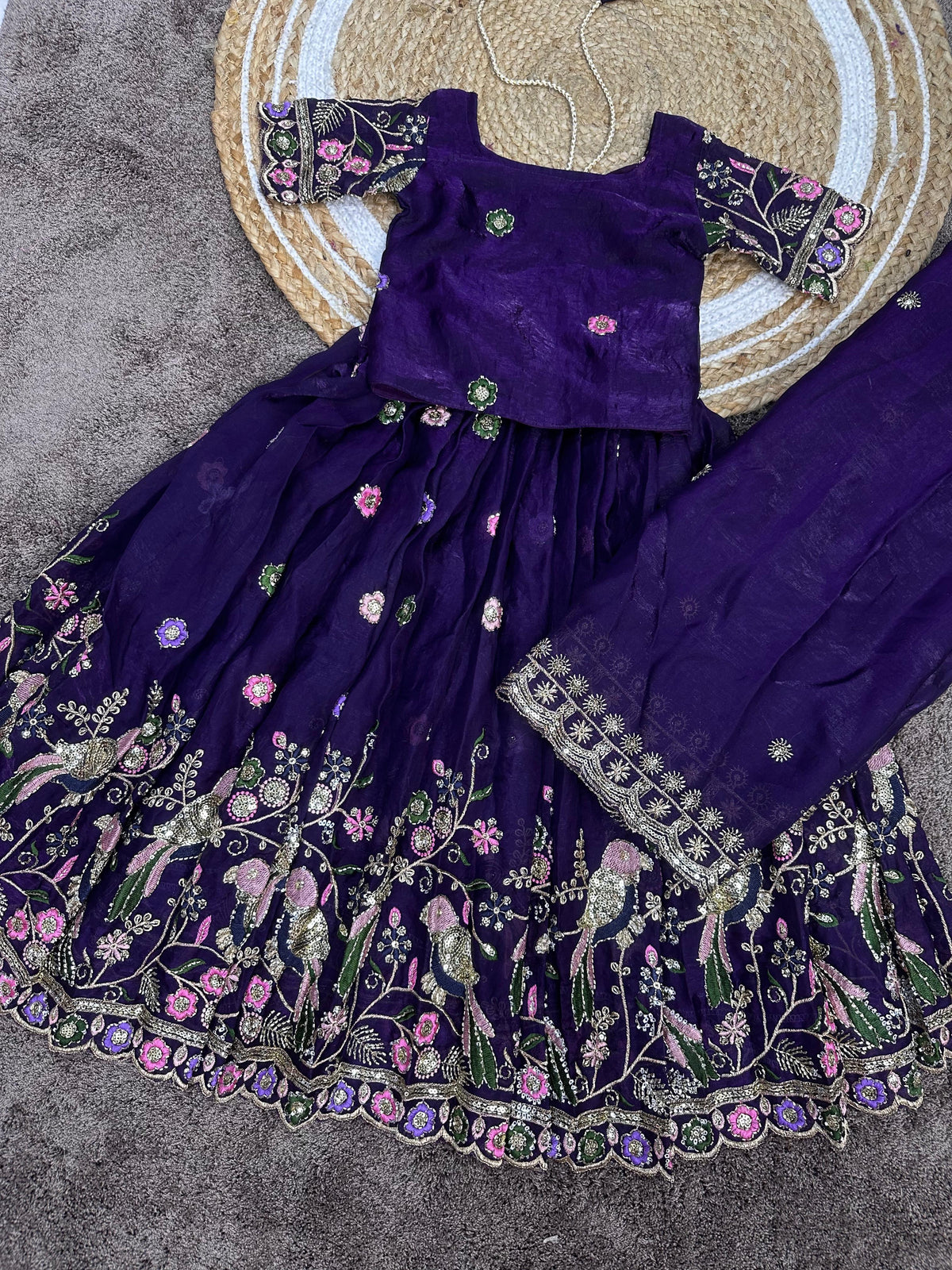 Kids Cute Lehenga set with dupatta for festival
