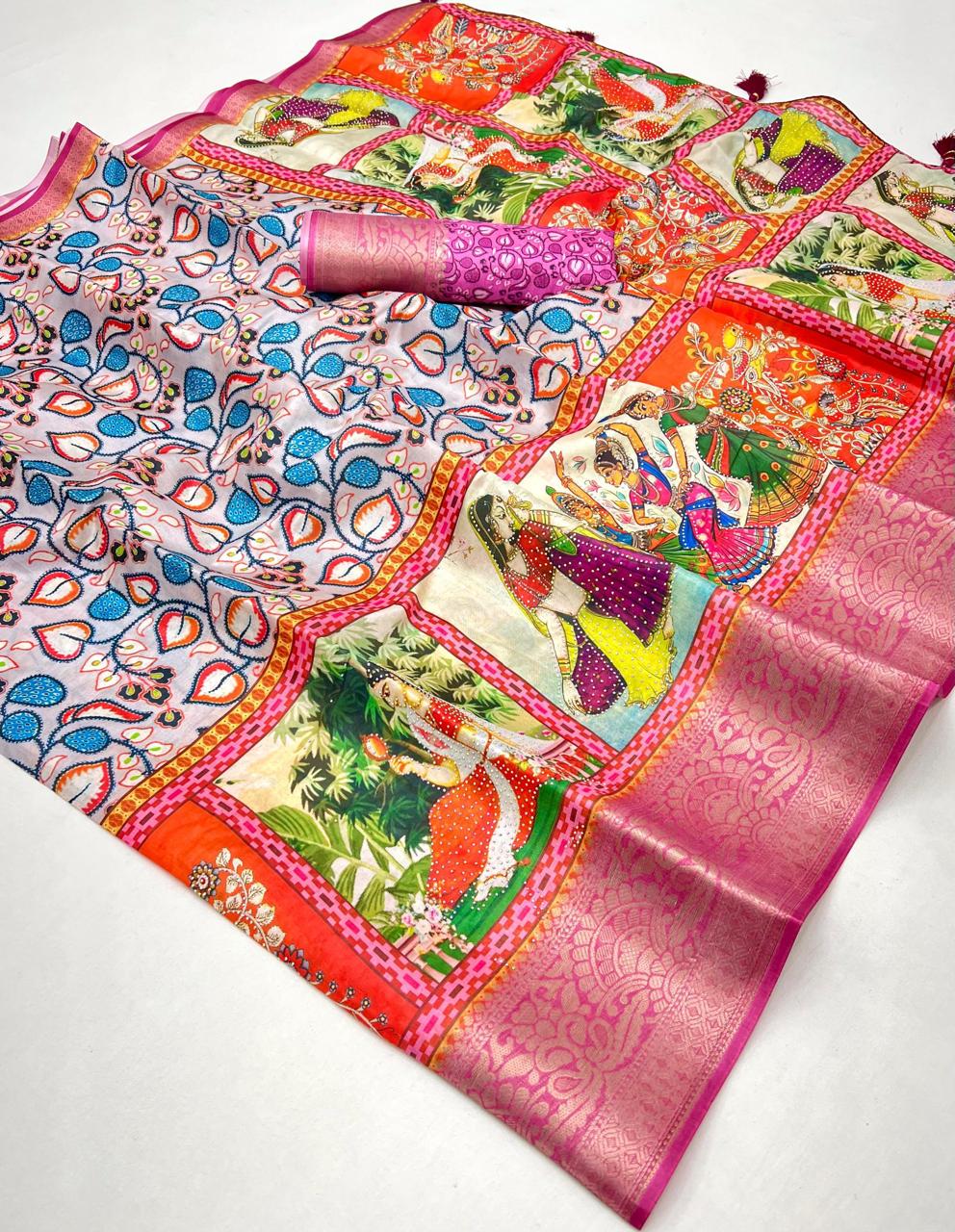 Soft digital budget dolls silk seroski saree