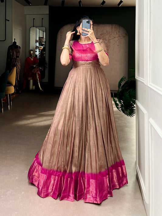 Classic long marshmello gowns  with weaving