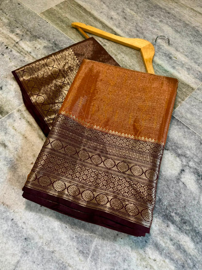 Banarasi trendy rao mango soft silk  sarees