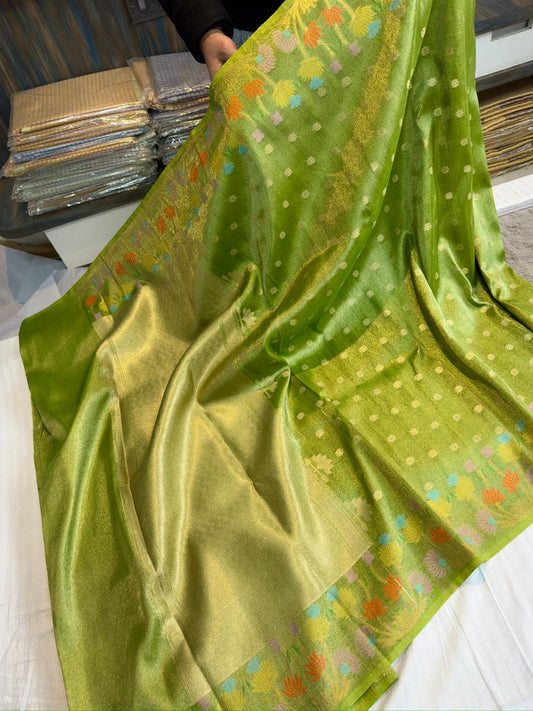 Vintage semi soft Dupion designer saree
