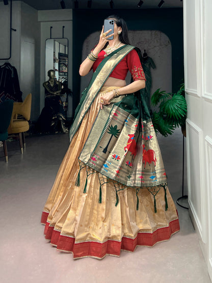 Paithani elegance lehenga for festive celebration.