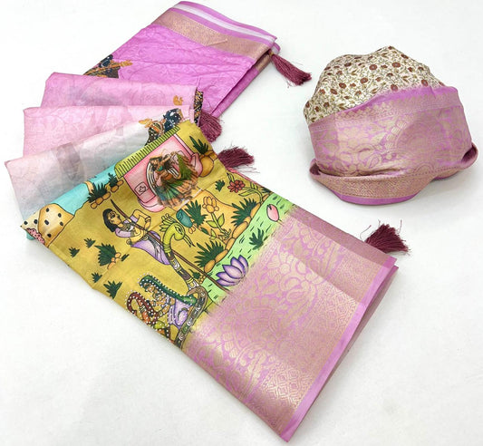 Soft digital budget dolls silk seroski saree