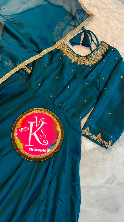 Rangoli silk festival traditional Gowns