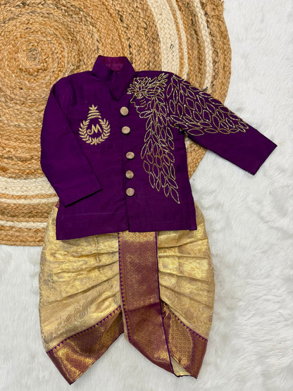 FAMILY COMBO MATCHING ETHNIC COLLECTION  CUTE LEHENGA SET WITH BOY KURTA SET