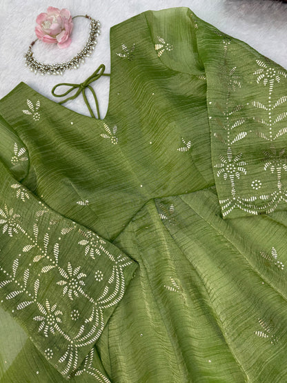 3 in one salsa silk Anarakali style gown