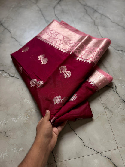 Handloom row mango premium vintage vibe festival wear saree