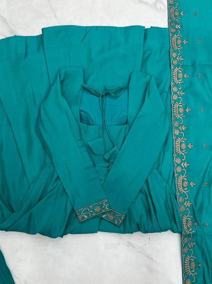 Wedding special Anarkali  Chanderi silk