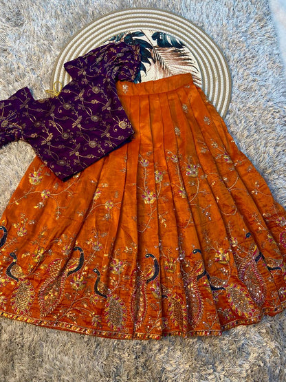 Kids cute tissuee silk weaving Desginer silk fabric