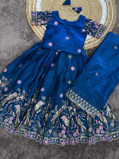 Kids Cute Lehenga set with dupatta for festival