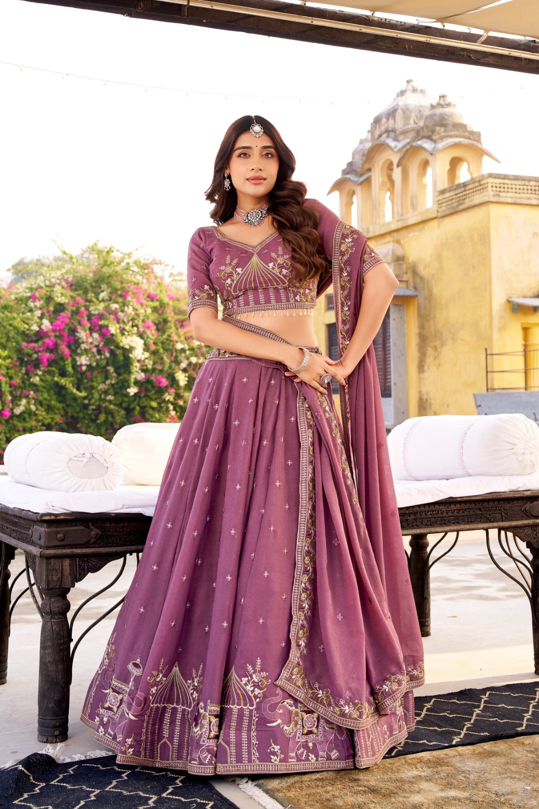Bridesmaid lehenga choli chocolate crush