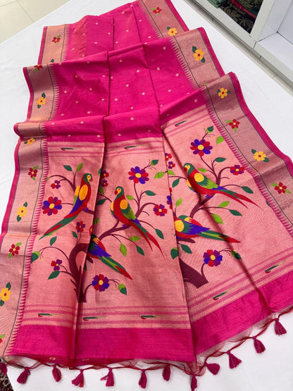 Tussar silk  Paithani Classic sarees