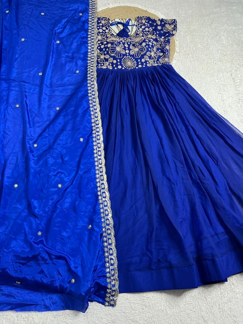 Trending Maggam work soft georgette gowns