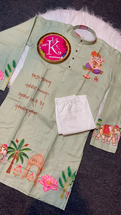 Gents Ganesh Chaturthi special kurta sets