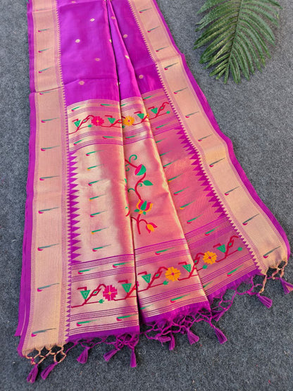 Budget Tussar Paithani weaving sarees